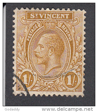 St Vincent 1921   1s    SG138a   Used - St.Vincent (...-1979)