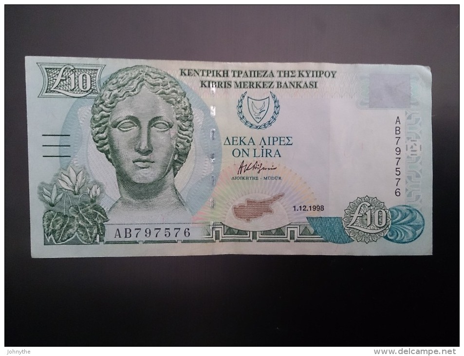 Cyprus 1998 10 Pounds Used - Zypern