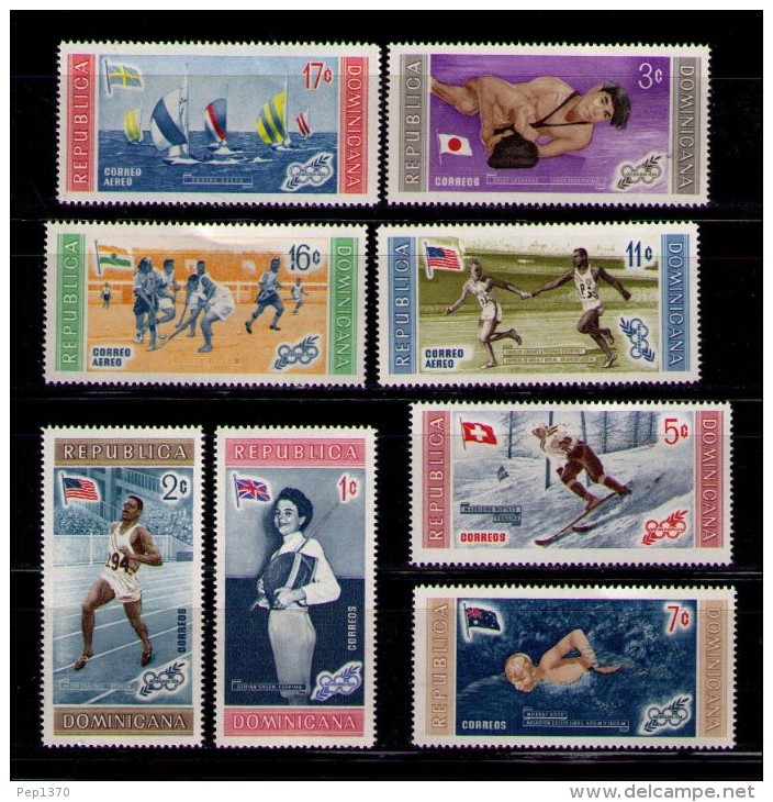 REPUBLICA DOMINICANA - MELBOURNE OLIMPICS - YVERT Nº 504-508 + A 129-131 - Ete 1956: Melbourne