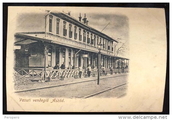 AK   HUNGARY   ASZOD   Bahnhof  Railway Station  Pre-1900 - Ungarn