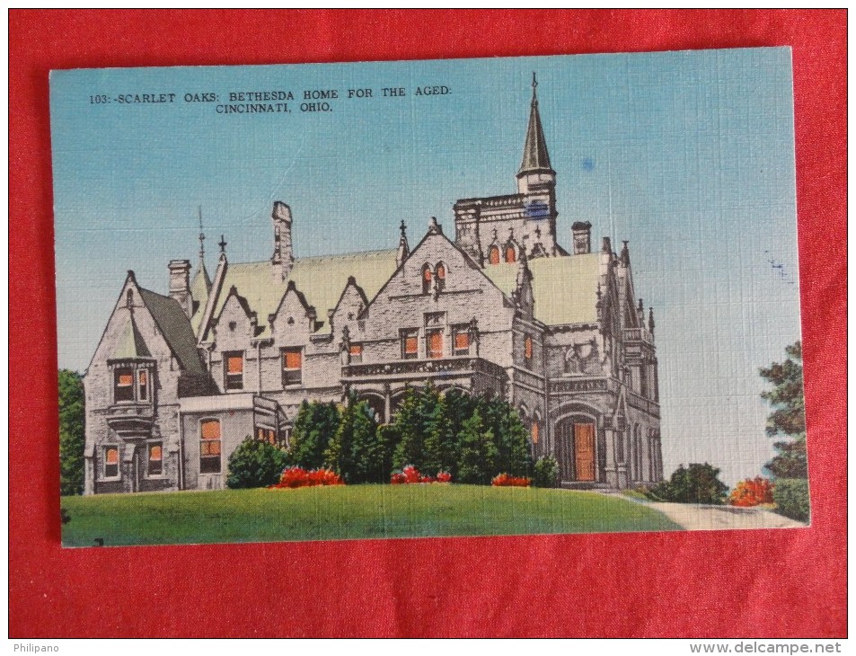 Ohio > Cincinnati  Scarlet Oaks Bethesda Home For The Aged Kraemer Art Co 1953 Cancel  Ref 1220 - Cincinnati