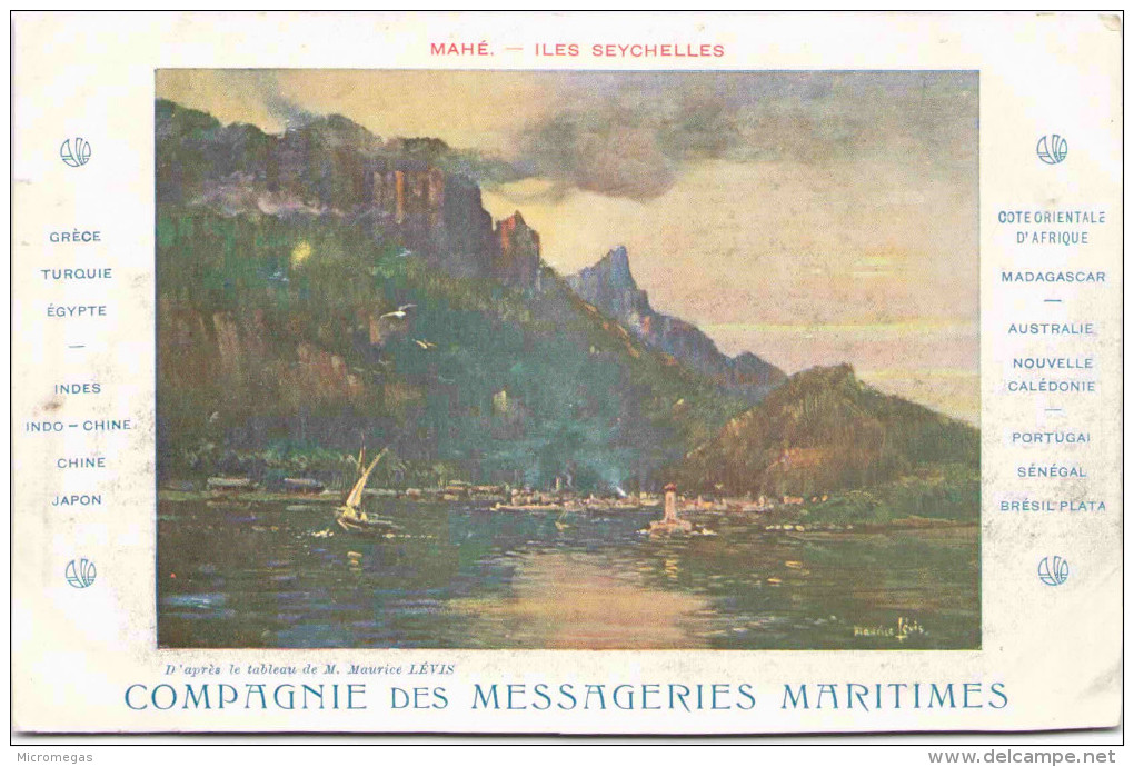 MAHÉ - Iles Seychelles - Compagnie Des Messageries Maritimes - Seychelles