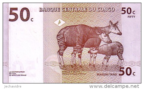 CONGO 50 Centimes  Daté Du 01-11-1997     Pick 83a     ***** BILLET  NEUF ***** - Republic Of Congo (Congo-Brazzaville)