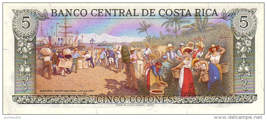 COSTA  RICA  5 Colones  Daté Du 24-01-1990   Pick 236 E     ***** BILLET  NEUF ***** - Costa Rica