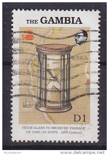 Gambia 1988 Mi. 810    1 D Erforschung Westafrikas Stundenglas - Gambia (1965-...)