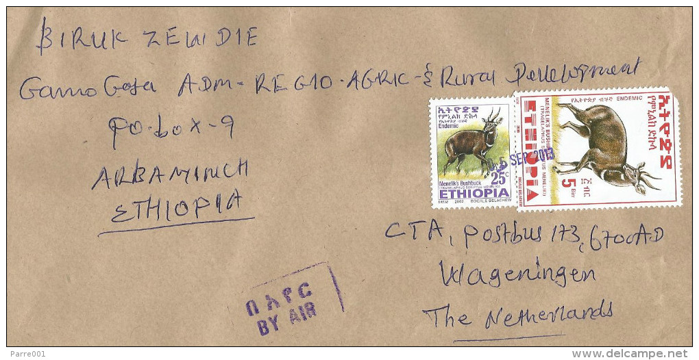 Ethiopia 2013 Shecha Postal Agency Bushbuck Cover - Ethiopie
