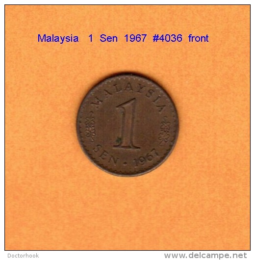 MALAYSIA   1  SEN  1967  (KM # 1) - Maleisië