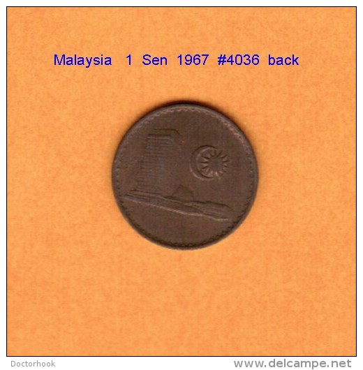 MALAYSIA   1  SEN  1967  (KM # 1) - Malaysia