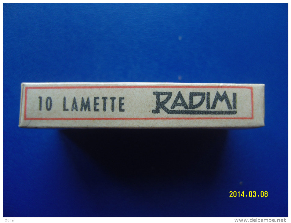 10  LAMETTE IN PACCHETTO ORIGINALE DELL'EPOCA  ( RADIMI ) - Lames De Rasoir