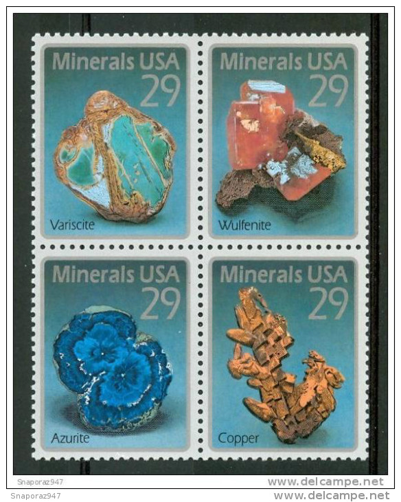 1992 Stati Uniti Minerali Minerals Minèraux Set MNH** Fo170 - Minerals