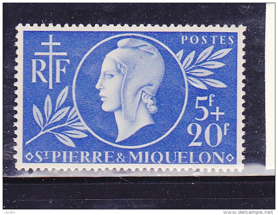 SAINT PIERRE ET MIQUELON N° 314 5F + 20F OUTREMER ENTRAIDE FRANCAISE  NEUF SANS CHARNIERE - Ongebruikt