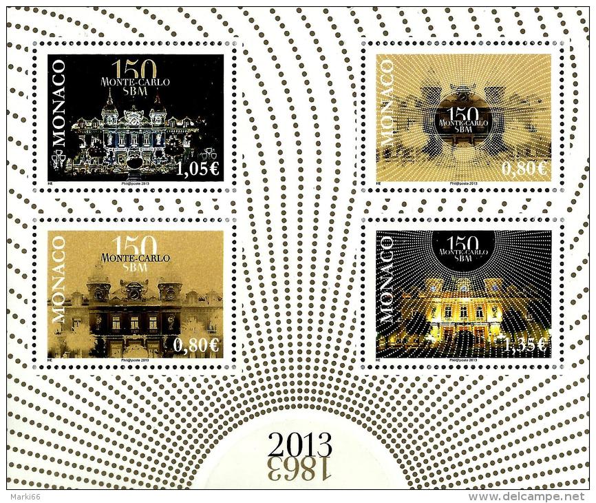 Monaco - 2013 - 150th Anniversary Of Monte Carlo SBM Gambling And Leisure Company - Mint Souvenir Sheet - Altri & Non Classificati