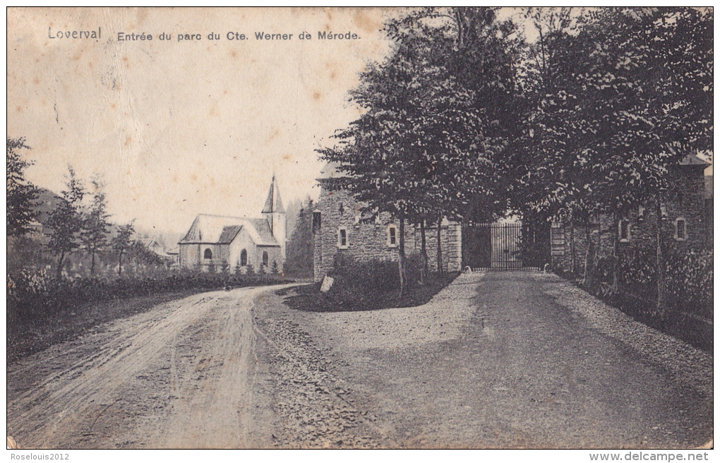 LOVERVAL : Entrée Du Parc Du Cte. Werner De Mérode - Gerpinnes