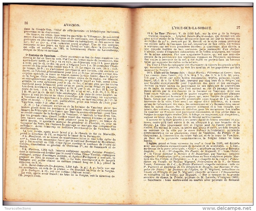 AVIGNON Et Ses Environs @ GUIDE JOANNE De 1898 - 40 Pages - Villeneuve , L' Isle Sur La Sorgue , Fontaine De Vaucluse @ - Ohne Zuordnung