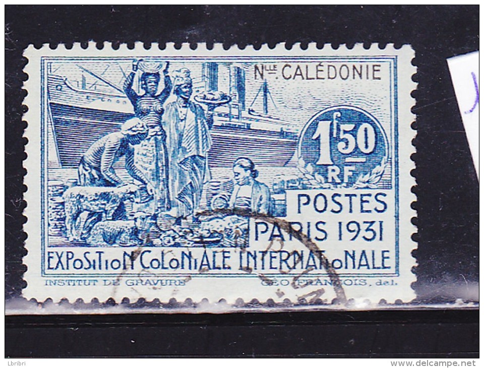 NOUVELLE CALÉDONIE N° 165 1f50 BLEU EXPOSITION COLONIALE DE PARIS 1931 OBL - Oblitérés