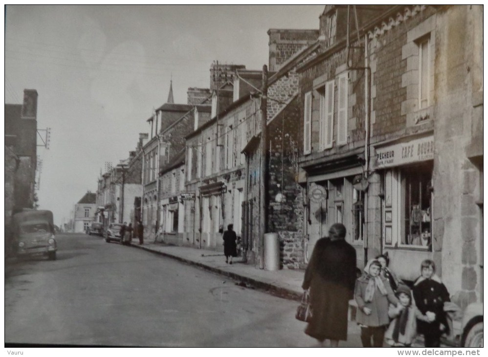 53 LANDIVY  CARTE PHOTO  AUTRE RUE  EPREUVE   AVEC SON NEGATIF D´ORIGINE POUR EDITION DE LA CARTE - Landivy