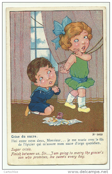 Série Humour Enfants 6010- Crise Du Sucre - Humorous Cards