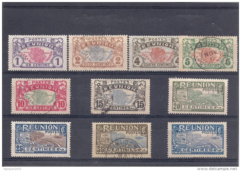 140011345  REUNION  YVERT  Nº  56/63/65/67  USED/MH - Unused Stamps