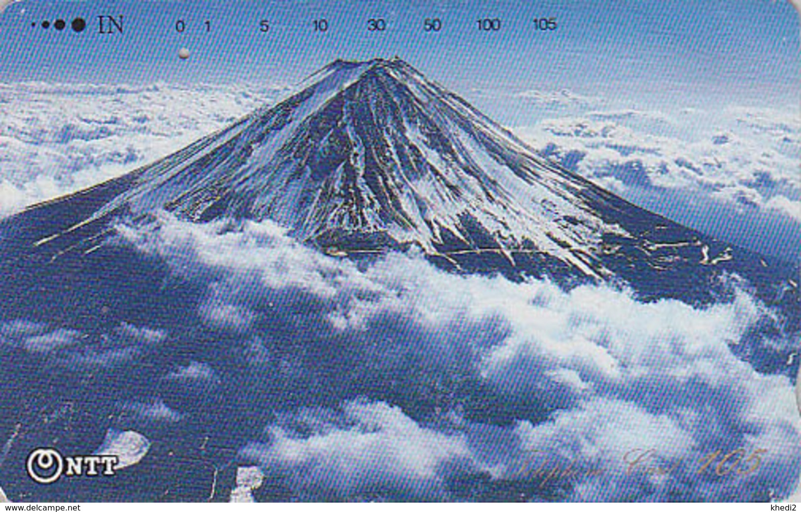 Télécarte Japon / NTT 250-257 - Volcan MONT FUJI ** ONE PUNCH ** - Mountain Japan Phonecard - Berg Telefonkarte - Montagnes