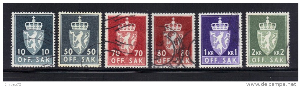 NORVEGE- Divers Timbres De Service De 1955-76- Oblitérés (papier Phosphorescent) - Service