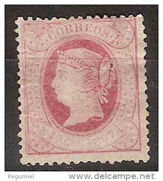 Isla De Cuba 021 (*) Isabel II. 1866. Sin Goma. Adelgazado - Cuba (1874-1898)