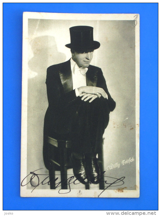 WILLY FRITSCH - Germany Film Actor Born In Katowice ( Silent Film Eto To 1960's )* HAND SIGNED - 100% ORIGINAL AUTOGRAPH - Autogramme