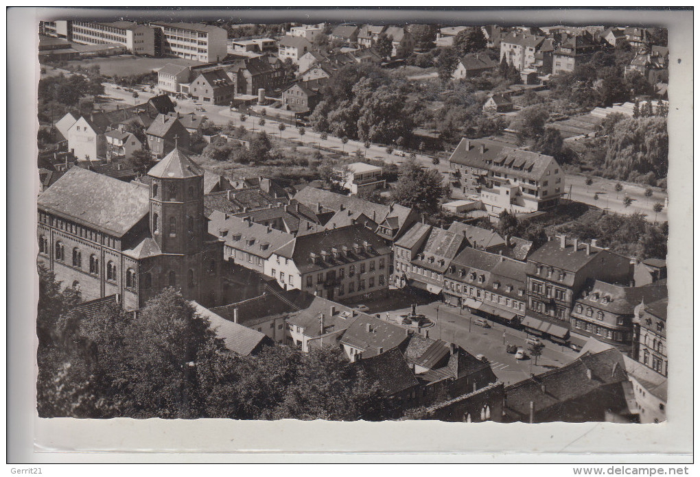 6650 HOMBURG, Marktplatz & Kirche, Luftaufnahme - Saarpfalz-Kreis