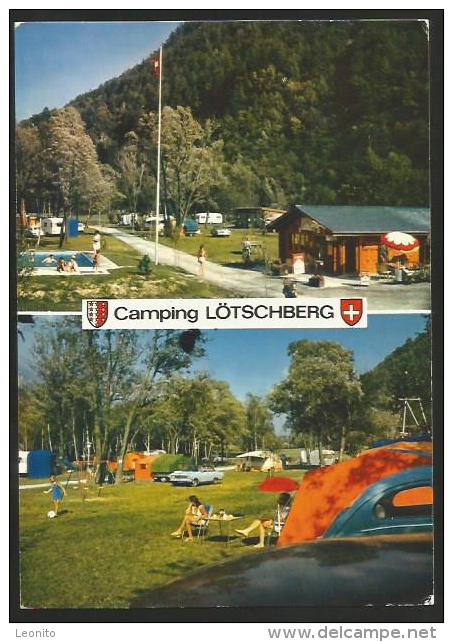 STEG NIEDERGESTELN Camping Lötschberg Caravaning Buvette Schwimmbad Gampel 1976 - Steg