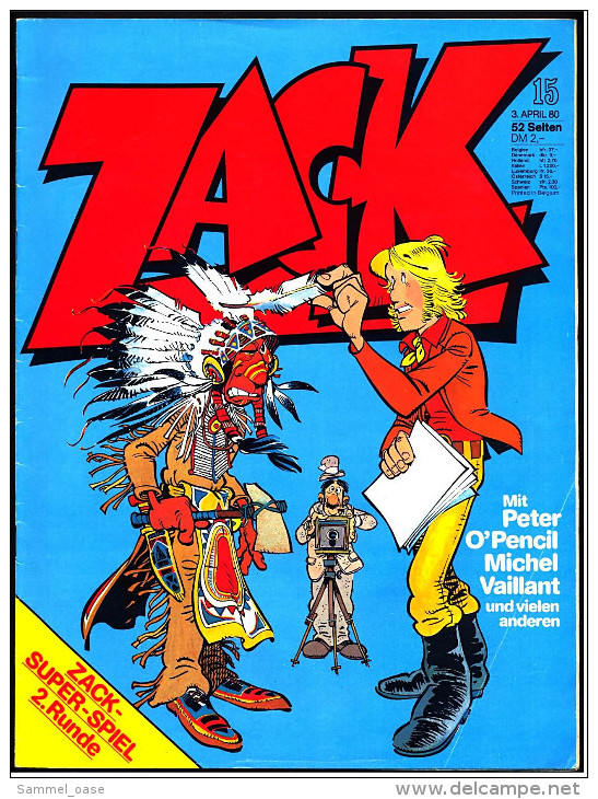 Comics Zack  ,  Nr. 15 Vom 3.4. 1980  ,  Koralle Verlag - Other & Unclassified