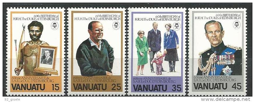 Vanuatu YT 624 à 627 " Anniversaire Duc D'Edimbourg " 1981 Neuf** - Vanuatu (1980-...)