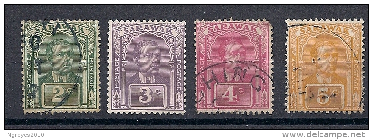 140011417  SARAWAK  YVERT  .  Nº  50/52/54/56  USED/MH - Sarawak (...-1963)