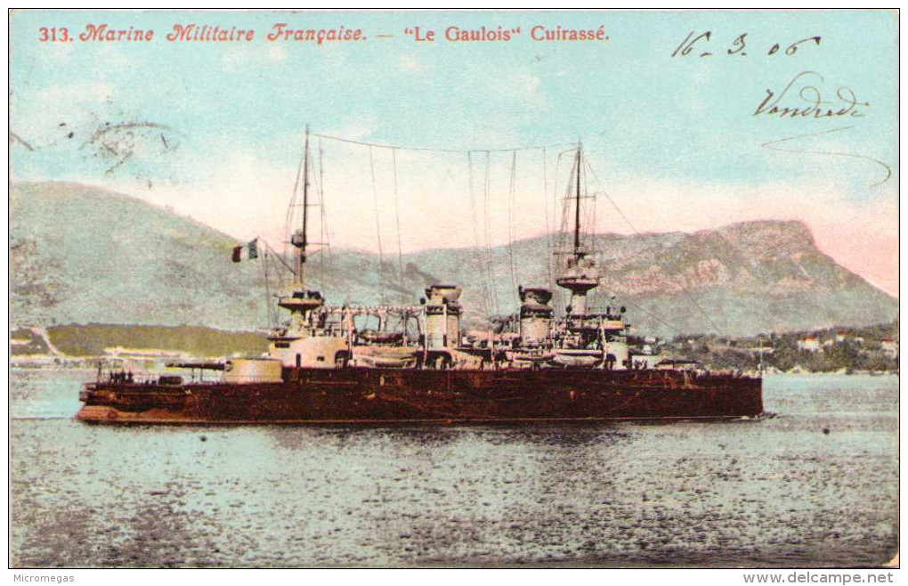 Marine Militaire Française - Le "Gaulois" - Cuirassé - Warships