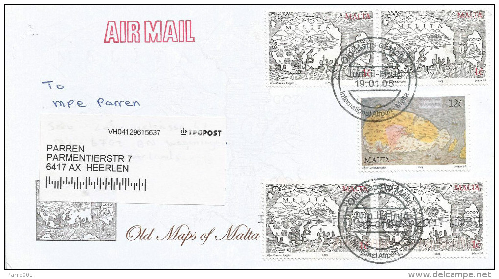 Malta 2005 International Airport Old Maps FDC Cover - Malta