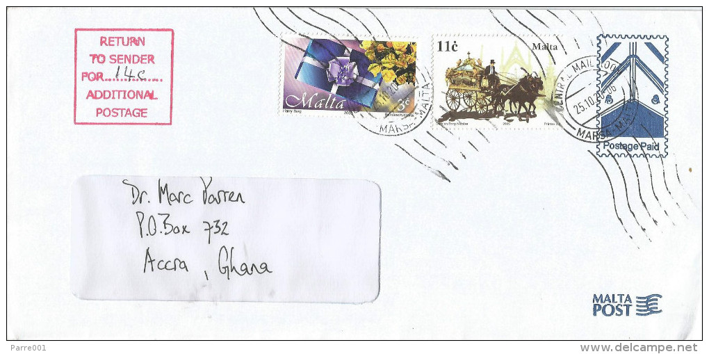 Malta 2006 Marsa Postage Due Taxed Underfranked Postage Paid Stationary Window Cover - Malta