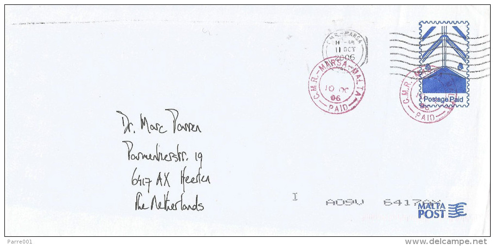 Malta 2006 Marsa Postage Paid Stationary Cover - Malta