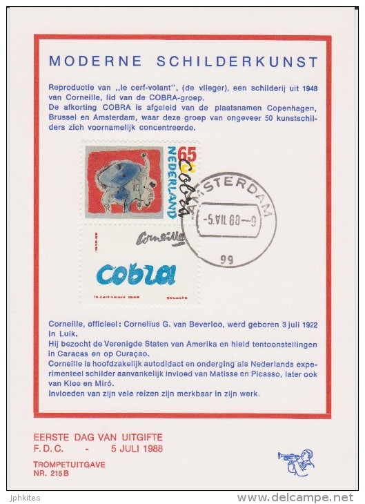 Nederland 1988 Cobra Art Kite - Lettres & Documents