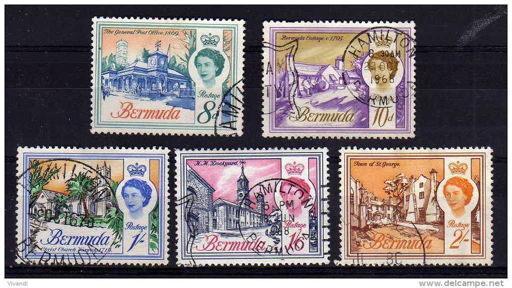 Bermuda - 1966/67 - Definitives (Sideways Watermark, Part Set) - Used - Bermudes