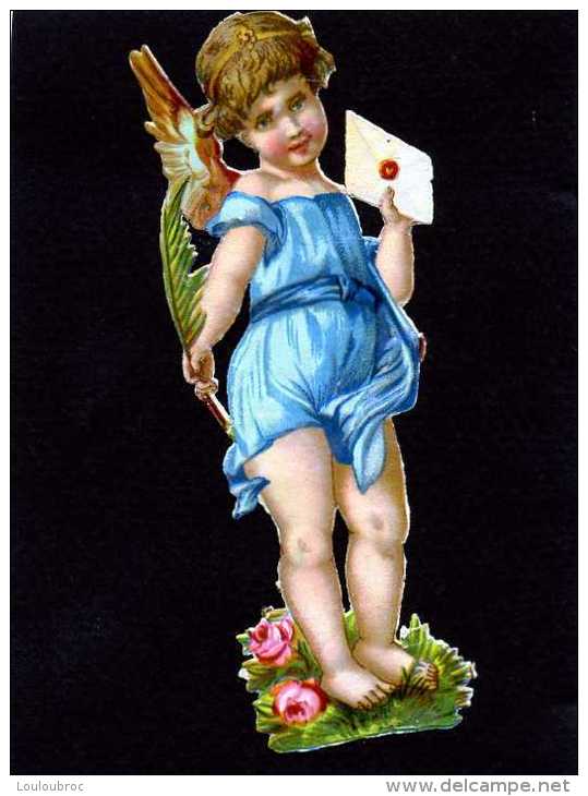 DECOUPIS ENFANT  ANGE FORMAT 12 X 5 CM PARFAIT ETAT - Angels