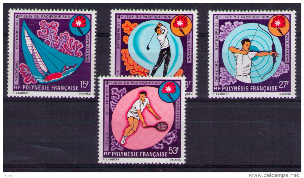 FRENCH POLYNESIA 1971 South Pacific Games - Unused Stamps