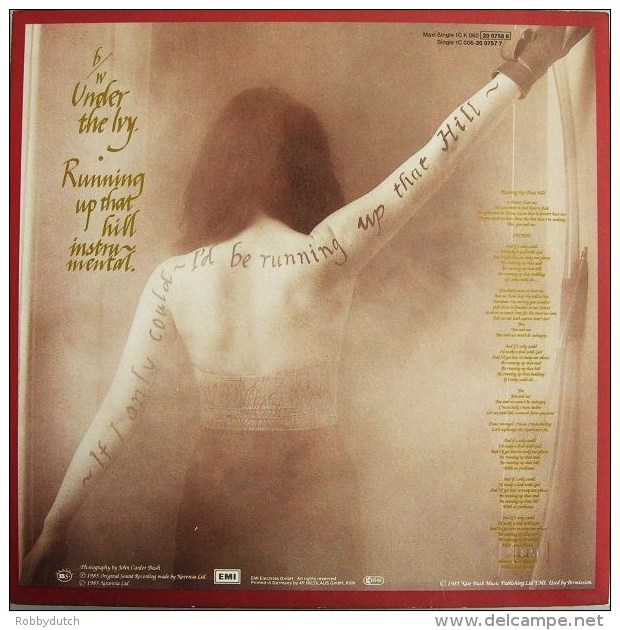 * 12" EP *  KATE BUSH - RUNNING UP THAT HILL (1985 EX-!!!) - 45 Toeren - Maxi-Single