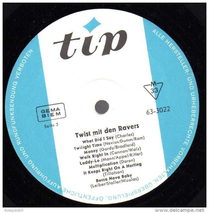 * LP *  TWIST MIT DEN RAVERS (Germany 1965 Collector's Item!!!) - Rock