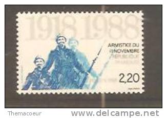 French Stamp, Armistice Of 11th November  1918, Soldiers (poilus) Guns, Soldats , Fusils - WW1 (I Guerra Mundial)