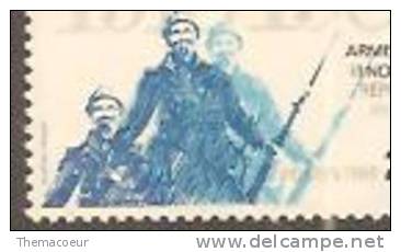 French Stamp, Armistice Of 11th November  1918, Soldiers (poilus) Guns, Soldats , Fusils - WW1 (I Guerra Mundial)