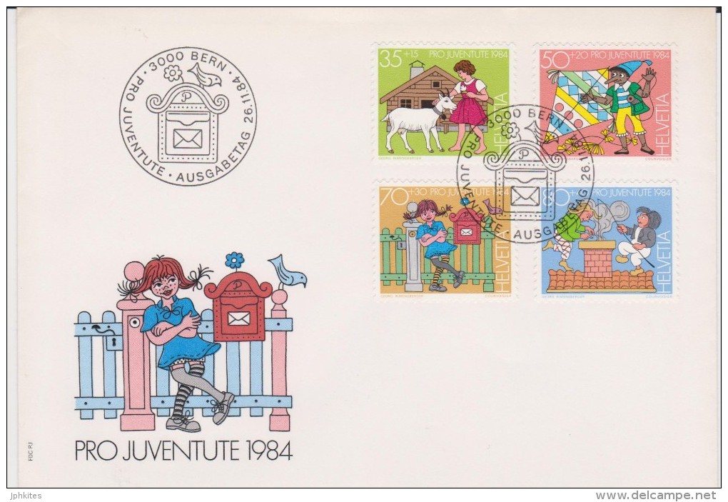 Zwitserland 1984 FDC Kite - Lettres & Documents