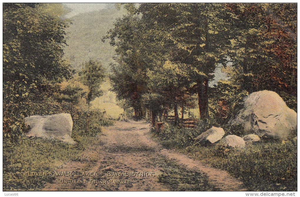 1900 CIRCA - LOVER'S WALK LAKE OF BAY'S DISTRICT "ON GRAND TRUNK RAILWAY" - Afrique Du Sud
