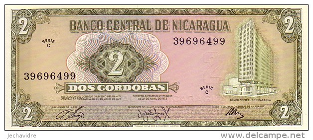 NICARAGUA   2 Cordobas  Daté Du 27 Avril 1972   Pick 121 A      *****  BILLET  NEUF  ***** - Nicaragua