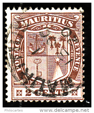 MAURICE 1909 -  Mauritius - Y&T  132  -  Armoiries  - Oblitéré - Mauricio (...-1967)