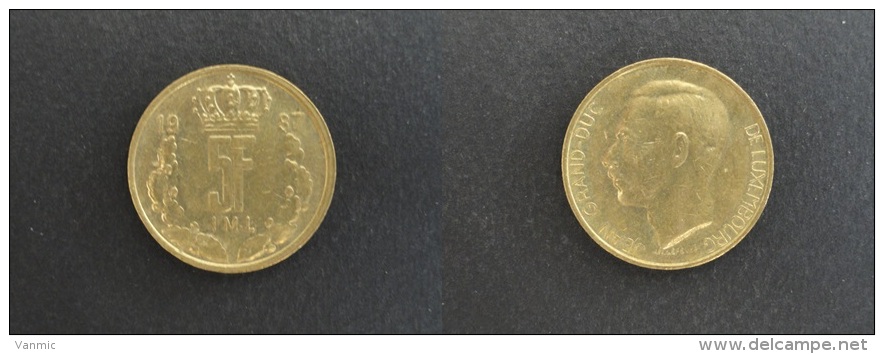 1987 - 5 FRANCS LUXEMBOURG - Luxemburgo