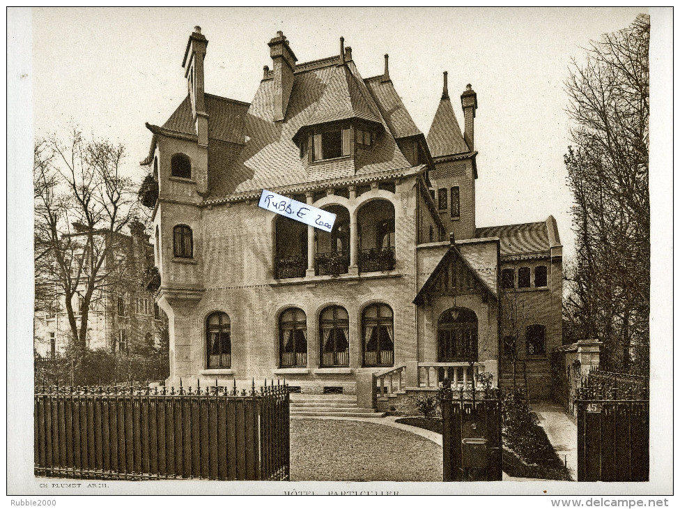 NEUILLY SUR SEINE 1911 HOTEL PARTICULIER BOULEVARD RICHARD WALLACE ARCHITECTE PLUMET FACADE PRINCIPALE - Architecture
