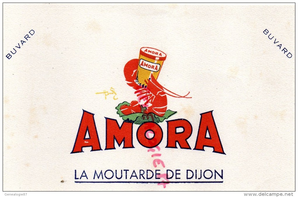 21 - DIJON - BUVARD AMORA   MOUTARDE - Alimentaire